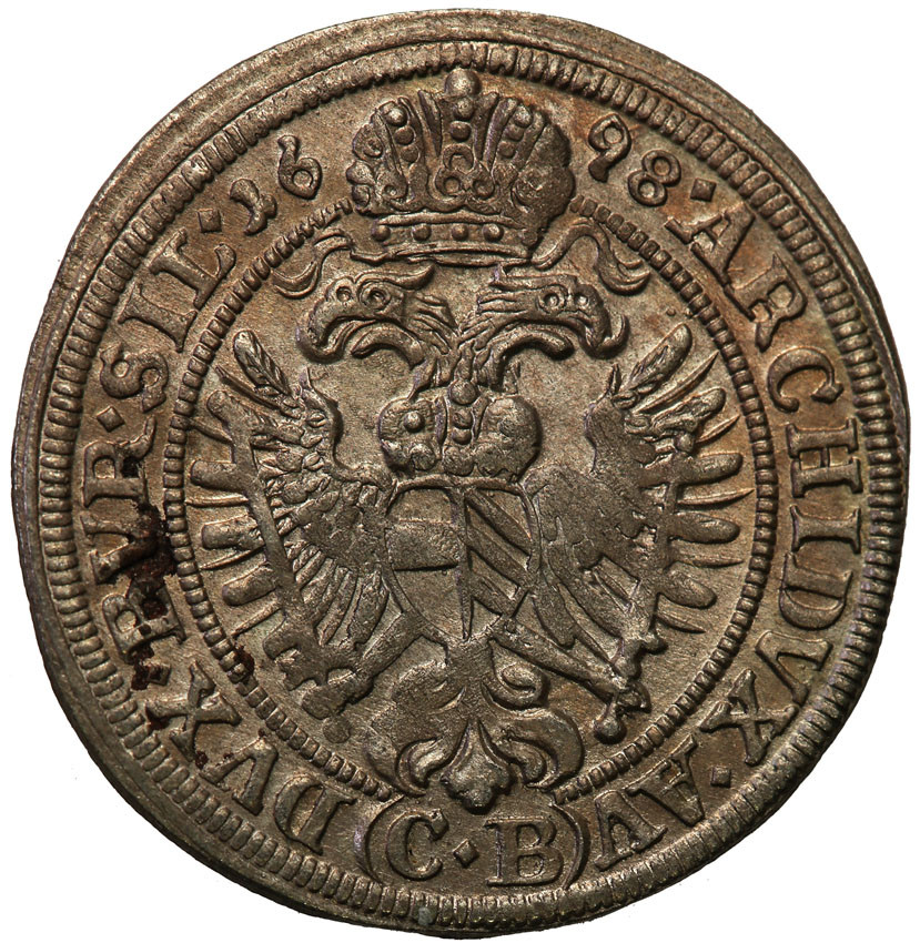 Śląsk. Leopold I (1658-1705). 3 krajcary 1698 CB, Brzeg